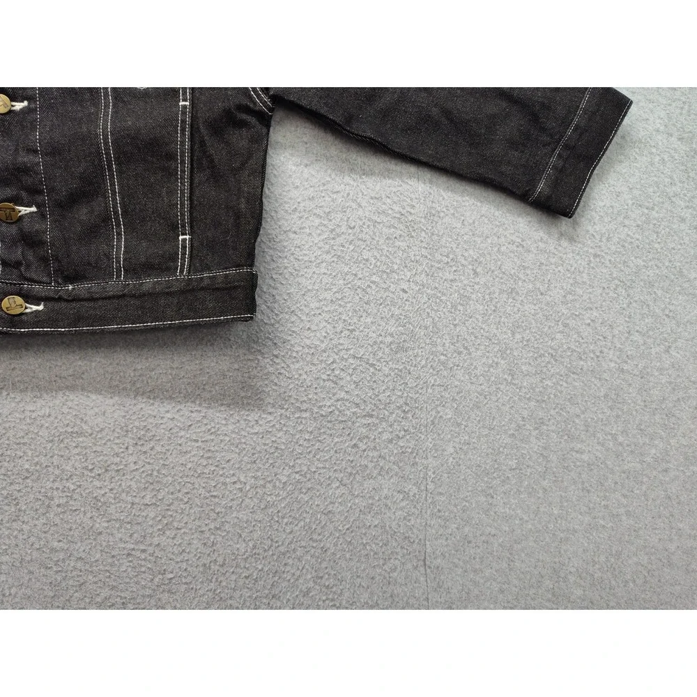French Toast Boy Jacket XS Black Denim 100% Cotton Long Sleeve‎ Regular Pockets